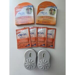 Lot of 8 Refills for Off Clip On Mosquito Repellent New 8 Total Bonus Fans